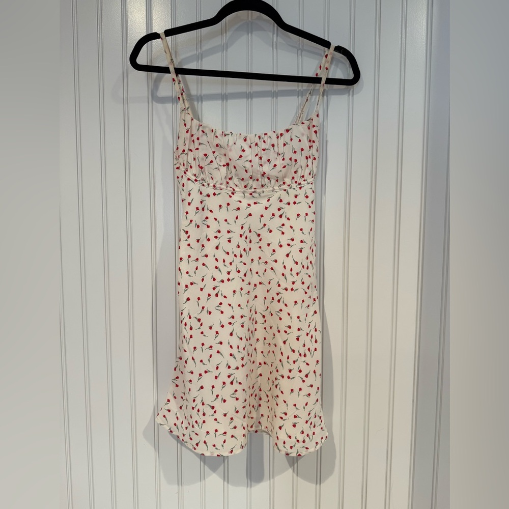 Princess Polly Cream and Red Mini Dress